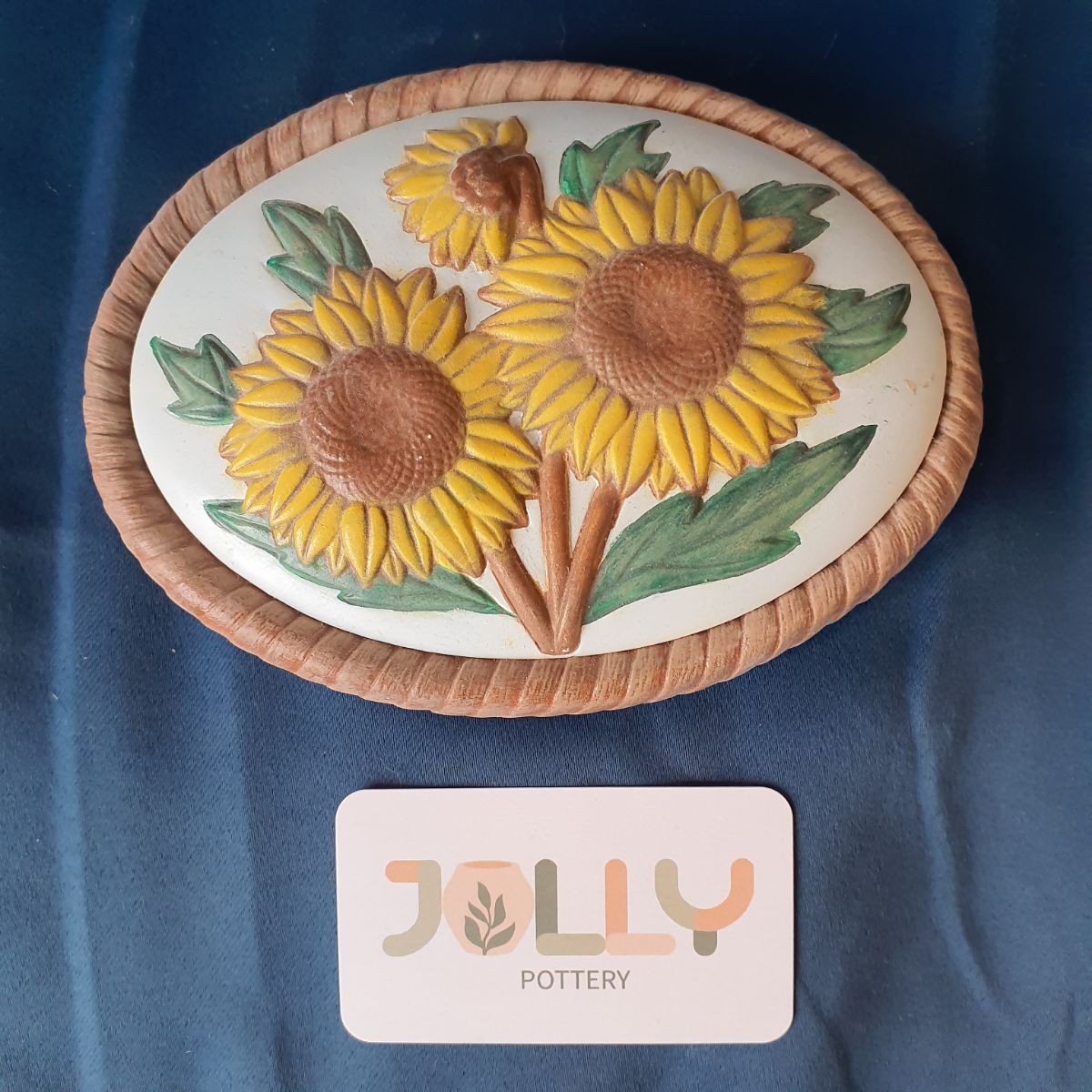 Oval Plate Sunflowers