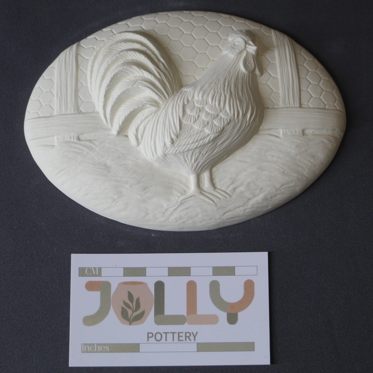 Oval Plate Rooster