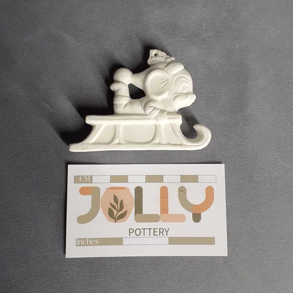 Mouse on a Sled Ornament