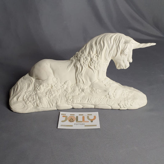 Unicorn on Bed of Flowers