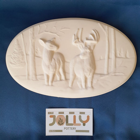 Hunting Large Oval Plaque