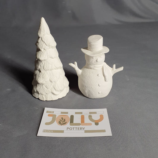 Miniature Snowman and Tree
